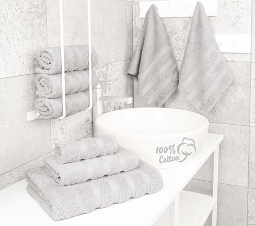 image for American Soft Linen Luxury 6 Piece Towel Set, 2 Bath Towels 2 Hand Tow