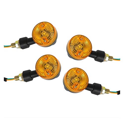 Clignotants 6 Volts Moto Vintage Noirs et Ambre pour Dax Monkey 4 Pièces