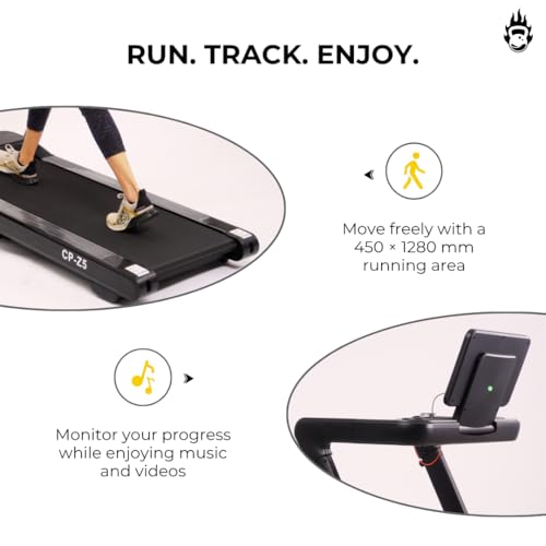 Image of Burnlab Treadmill Pro 3.2 Treadmill for Home |15% Auto Incline | 10.1 inch TFT Screen | 20km /hr Top Speed | 130KG Max User Running Machine | Heart Rate Sensors & Hydraulic Folding | USB,AUX &WiFi