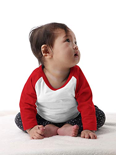 Image of Hat and Beyond Kids Raglan Jersey Child Toddler Youth Uniforms 3 /4 Sleeves T Shirts