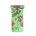 susiyo Rose Print Glasses Case Portable Microfiber PU Leather Soft Sunglasses Bag Eyeglasses Pouch Holder Squeeze Top for Women Men