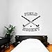 Hockey Sur Gazon Mur Sport Activité Décalcomanie Vinyle Autocollant Décor Chambre Garçons Enfants Chambre Art Décoration Murale 57X56Cm