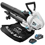 swift 40V 3-in-1 Cordless Leaf Blower/Vacuum/Mulcher，30:1 Mulching Ratio（1 x 2Ah Battery and 1 Charger Included）
