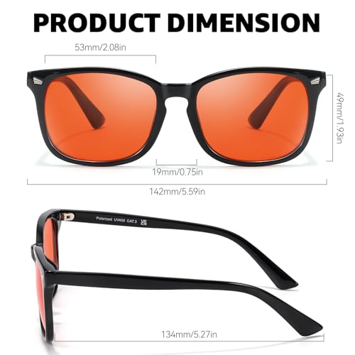 Image of TJUTR 99.9% Blue Light Blocking Sleep Glasses, Professional 2.0 AR Coatings Amber Lens for Computer Reduce Eyestrain