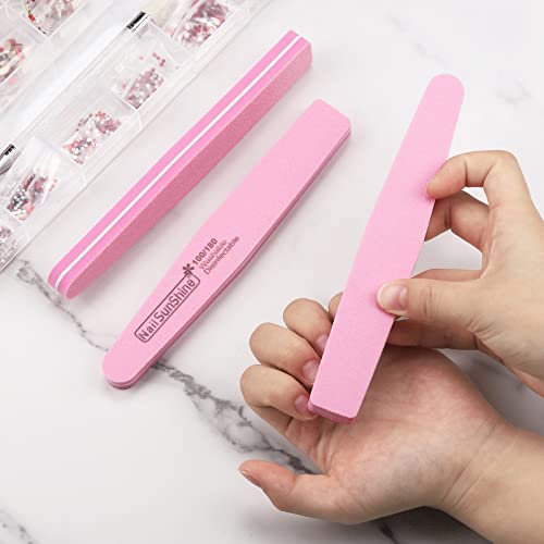 35 Count 100/180 Grits Nail Files And Buffers Professional Emery Boards Washable Buffing Blocks For Natural Nails And Acrylic Nails #TOP5