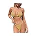 NP Swimsuit da Donna in Vita Bikini Bikini Set di Costume da Bagno con Paillettes