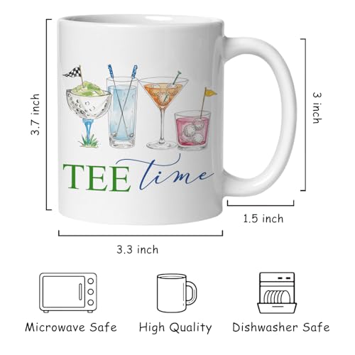 Taza de cerámica para cóctel Golf Martini 11 oz miniatura 6