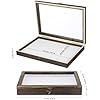 Cabilock Solid Pine Wood Entomology Display Case (12.2 x 8.7 x 1.6 in) - Butterfly Specimen Shadow Box with Clear Glass Top & EVA Pin Cushion Mat for Insects, Plants, and Jewelry