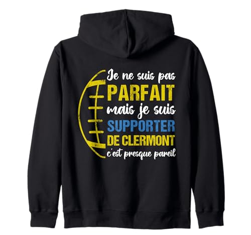 Supporter De Clermont Cadeau Rugby Supporter Clermontois Sweat à Capuche