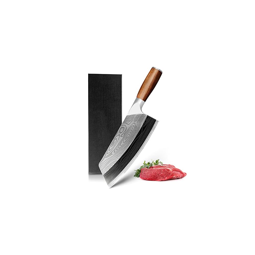 Akatsuki Cleaver Knife Chinese Chef Knives 8inch Meat Cleaver Chopping