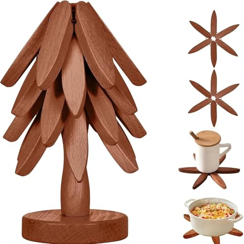Tree Trivet Trivets for Hot Dishes Wooden Trivets for Hot Dishes Tree Shape Trivet SetTrivets for Hot Dishes 4 Wooden Trivets