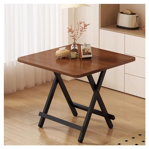 Mesa de comedor plegable portátil de madera, mesa de camping ligera con accesorios resistentes para uso en interiores y exteriores, perfecta para picnics, barbacoas y reuniones familiares