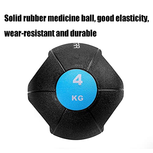 Médecine Balls HUA Ballon De Médecine Fitness Exercice 5kg, Balle Médicinale Élastique À Double Poignée, Balle De Gravité D'entraînement À L'équilibre Agile, Équipement De Fitness Multifonctionnel – Image 6