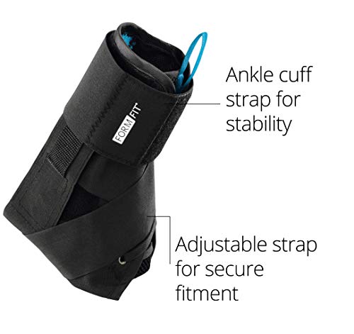 Ossur Formfit Ankle Brace With Speedlace & Figure 8 Straps | Single Pull Closure & Removable Semi-Rigid Stays | Ankle Immobilization Post Injury Or Prophylactic Use | Durable Material | Large #TOP2