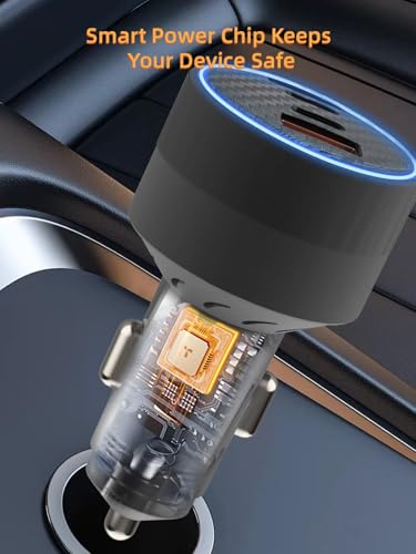 Image of [4 in 1] USB C Car Charger 90W Max Super Fast Charging Adapter,4-Port PD PPS Car Charger Dual USB-C (30W+15W) & Dual 22.5W USB-A Ports for iPhone17 /16 /15 /14, Samsung Galaxy,iPad,Laptop