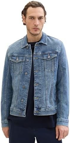 TOM TAILOR Blouson En Jean Homme – Style Décontracté Intemporel, Coupe Moderne Et Confortable