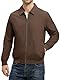 Rdruko Bomberjacke Herren Blouson Jacke Übergangsjacke Leichte Freizeitjacke Outdoor Jacken mit Innentasche für Wandern Golf Laufen (Kaffeebraun, L)