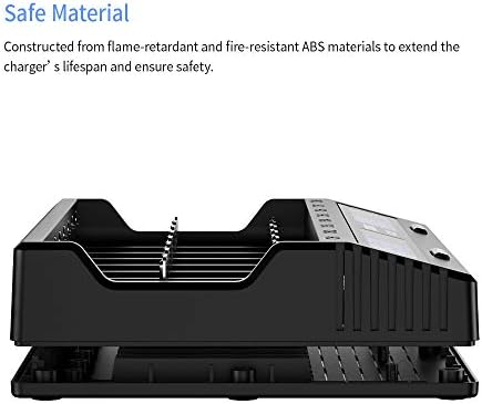 XTAR VC8 3A USB Fast Charger 8 bays Battery Charger 21700 Battery Charger for Rechargeable IMR Batteries10440 16340 18650 26650 AAA AA C 5 Optional Currents Charge 8X21700 Simultaneously