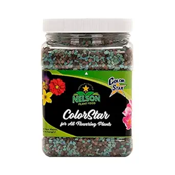 Nelson Plant Food For All Flowering Plants Annuals Perennials Bulbs Shrubs Indoor Outdoor Granular Fertilizer Color Star 19-13-6 (2 lb)