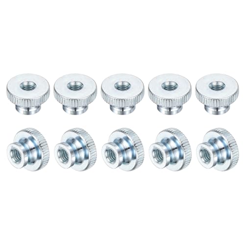 QUARKZMAN Tuercas Moleteadas Para Girar Con Los Dedos, 30 Piezas Tuerca Moleteada M6 x 20 x 12mm De Acero Al Carbono, Perillas Redondas Para Piezas De Impresora 3D, Azul Blanco