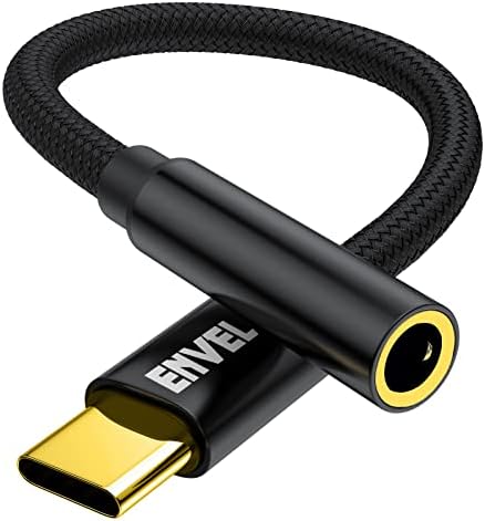ENVEL USB C to 3.5mm Headphone Jack Adapter, Type-C to Aux Audio Cable Cord Compatible with Samsung Galaxy S23 S22 S21+S20 Ultra FE Tab S8 S7, iPad Pro 2018 2020 2021,Google Pixel 7 6 5 4 XL,XiaoMi