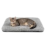 MINZHI Hundebett waschbare hundematte, Waschbar hundekissen, Große Hundematte, Waschbar Thermodecke Katzenkissen, Wärmend für Hunde und Katzen,hält Haustiere warm (grau, 60 * 45cm)