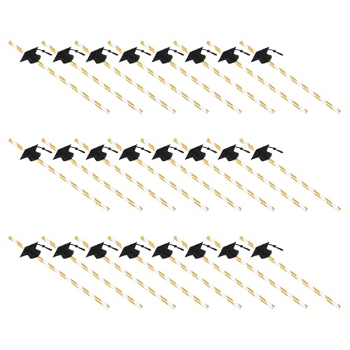 HOMSFOU 24 pitillos de papel para graduación miniatura 1