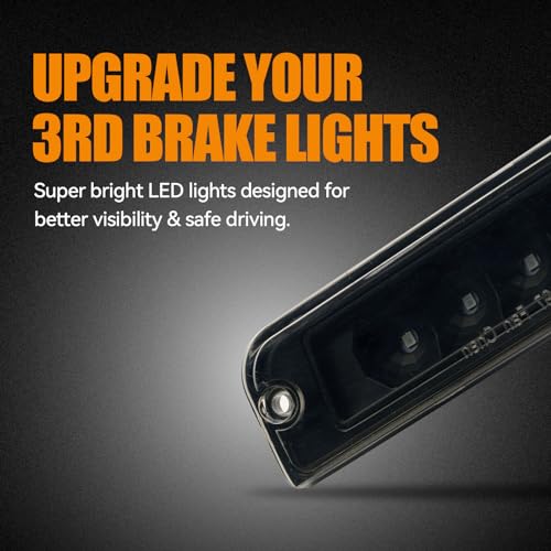 Image of Third 3rd Brake Light LED for 1997-2006 Jeep Wrangler, High Mount Rear Brake Lights Assembly for 97-06 Wrangler TJ, Waterproof Center Cab Lamp Stop Light