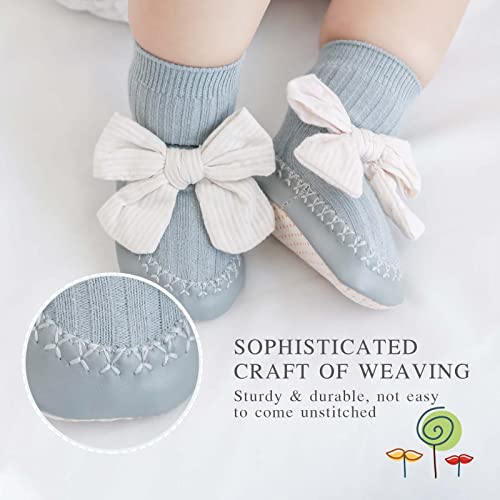 Baby Slipper Socks,Baby Girls Toddlers Non-Slip Shoes Socks Cotton Indoor Floor Socks for Newborn Infant 0-24 Months4