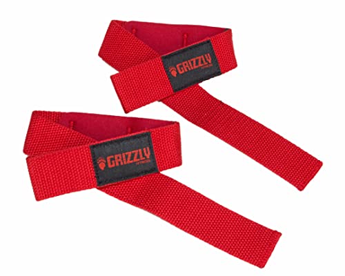 Grizzly Fitness Red Padded Lifting Straps
