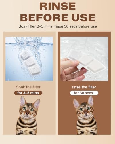 FivneforPaw 8+8 Pack Cat Fountain Filters Compatible With oneisall PW04 — view 6