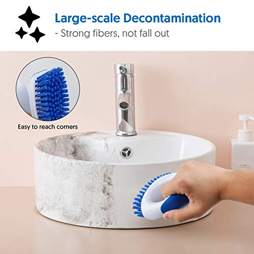 Scrub Brushes For Cleaning Shower,Exego Stiff Bristles Brush Cleaning Brushes For Household Use Heavy Duty Bathroom Shower Scrubbing Brush For Cleaning Shower,Bathroom,Floor,Tub,Tile,Kitchen (2 Pack) #TOP2