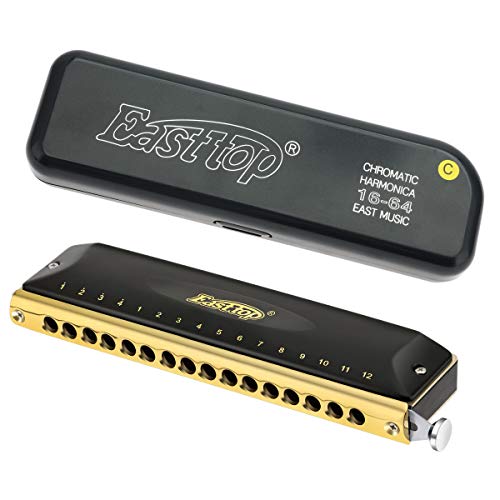 East top Harmonica adulte chromatique professionnel 16 trous 64 tons en Do, harmonica chromatique 16 trous Instrument… - Les Beatles, Paul McCartney, John Lennon, RIngo Starr, George Harrison East top Harmonica adulte chromatique professionnel 16 trous 64 tons en Do, harmonica chromatique 16 trous Instrument… – Image 5