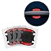 kwmobile Protectores para Manilla de Coche - Set de 4X Protector Adhesivo Brillante - Pegatinas Puerta de vehÍculo - Negro/Rojo