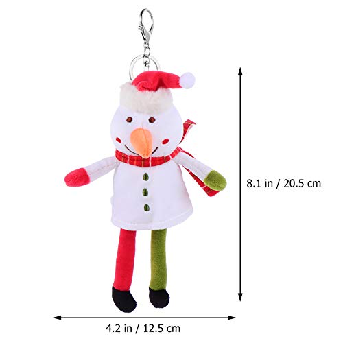 KESYOO Chaveiro de Natal Pelúcia Bichos de Pelúcia Boneco de Neve Boneco Brinquedos Chaveiro Present