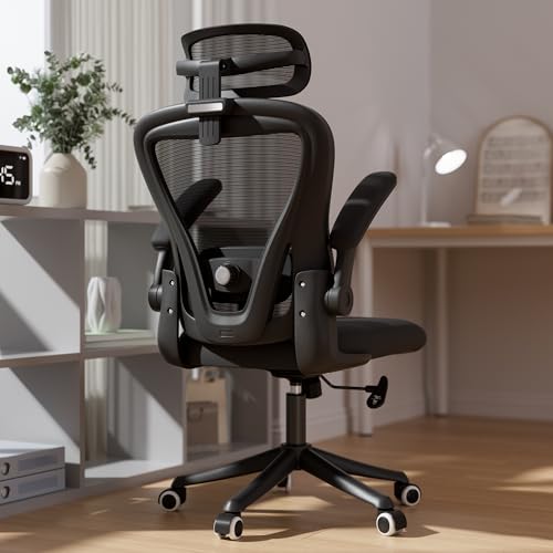 Image of Ollega Ergonomic Office Chair with Memory Foam Seat, Computer Desk Chair | 3.5 inch Memory Foam Cushion, 3D Adjustable Headrest, Lumbar Support, Flip-Up Armrests, Breathable Mesh, 330LBS Weight Capacity
