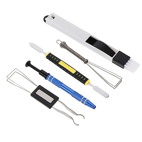 Mikikit Electronic Keycap Puller Set 4-in-1 Cleaning Kit Puller Brush Crowbar Chip Picker for Mechanical Keyboard