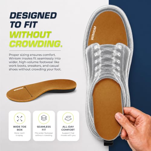 Image of Flat Feet Insoles Men & Women - Orthotic Shoe Inserts with Arch Support for Flat Feet, Overpronation Insoles with Shock Absorption for Heel and Foot Pain Relief (Tangerine, M 7-7.5 / W 9-9.5)