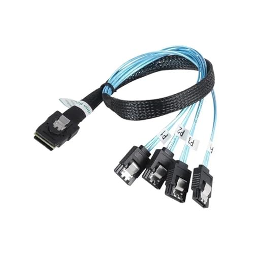 Cable S-A-S SATA SFF-8087 a 4 SATA 12Gbps 50cm