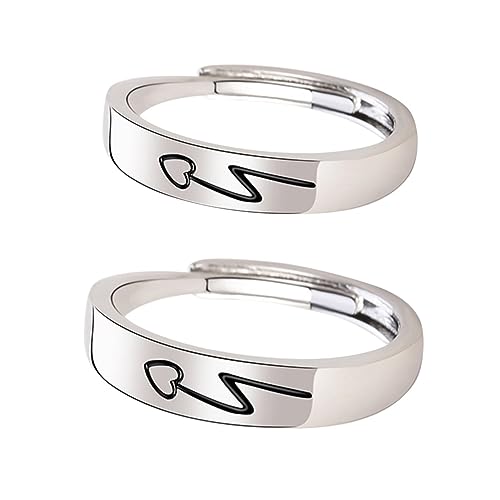 Bagues de doigt pour la Saint-Valentin coffret de 2 pièces pour couples
