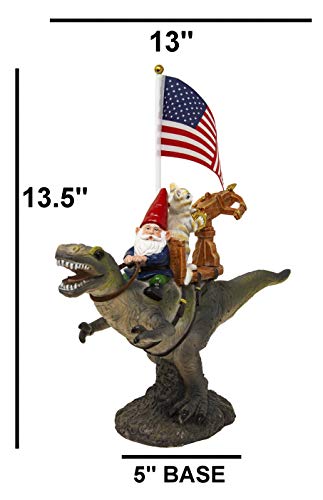 Funny Guy Mugs STATUE-17 Garden Gnome Statue - T-Rex Fellowship - Indoor/Outdoor Garden Gnome Sculpture thumb #8