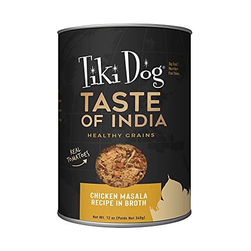 Tiki Dog India Chicken Masala Wet Dog Food 12oz x8