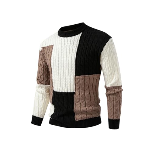 Suéter de punto informal grueso para hombre ideal para tardes de otoño