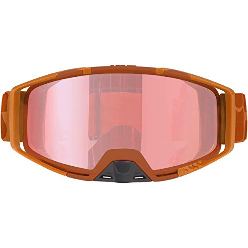 Ixs Trigger+ Goggle Trigger Burnt Orange / Mirror Rose Low Profile Lens, Mirrored Lens, 3-Layer Foam, Ixs Roll-Off/Tear-Off Compatibility, 45Mm Goggle Strap, Unobstructed Pereferal Vision (178°X78°) #TOP1