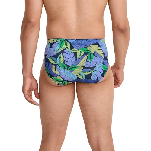 Jockey Men's Underwear True Style Bikini - 3 Pack, Fanning Flora/True Blue/Frolic Stripe, L3