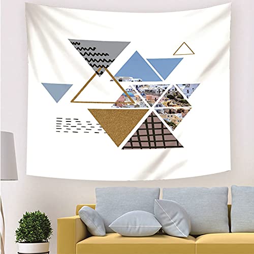 Tapiz de pared de paisaje triangular KnSam, decoración textil de 150 x 130 cm 5