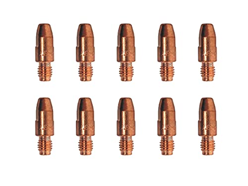 ELCAN 10 Puntas de contacto de cobre M8x30x10mm para antorcha 36kd y 501D de 0.8/1.0/1.2. Consumibles y accesorios pistola soldar. Boquillas para torcha soldadura hilo mig mag de 1,2mm