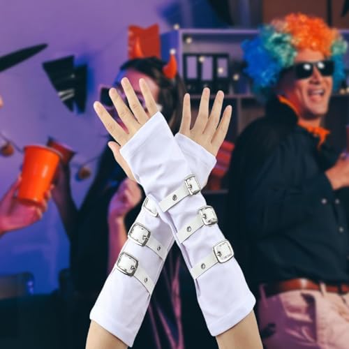 Guantes sin dedos de encaje para disfraz de boda y accesorios de cosplay 3