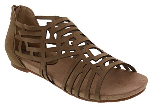 Bellini Women's Nazareth Khaki Nubuck Sandal 11 Wide US