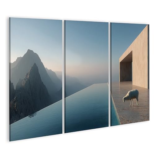 Tableau montagne triptyque pour masquer un mur vide avec style